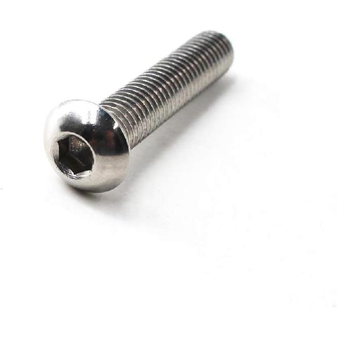 M6x12 Button Head Hex Socket Drive Screws 304 Stainless Steel Button Head Cap Screws (Pack of 50)