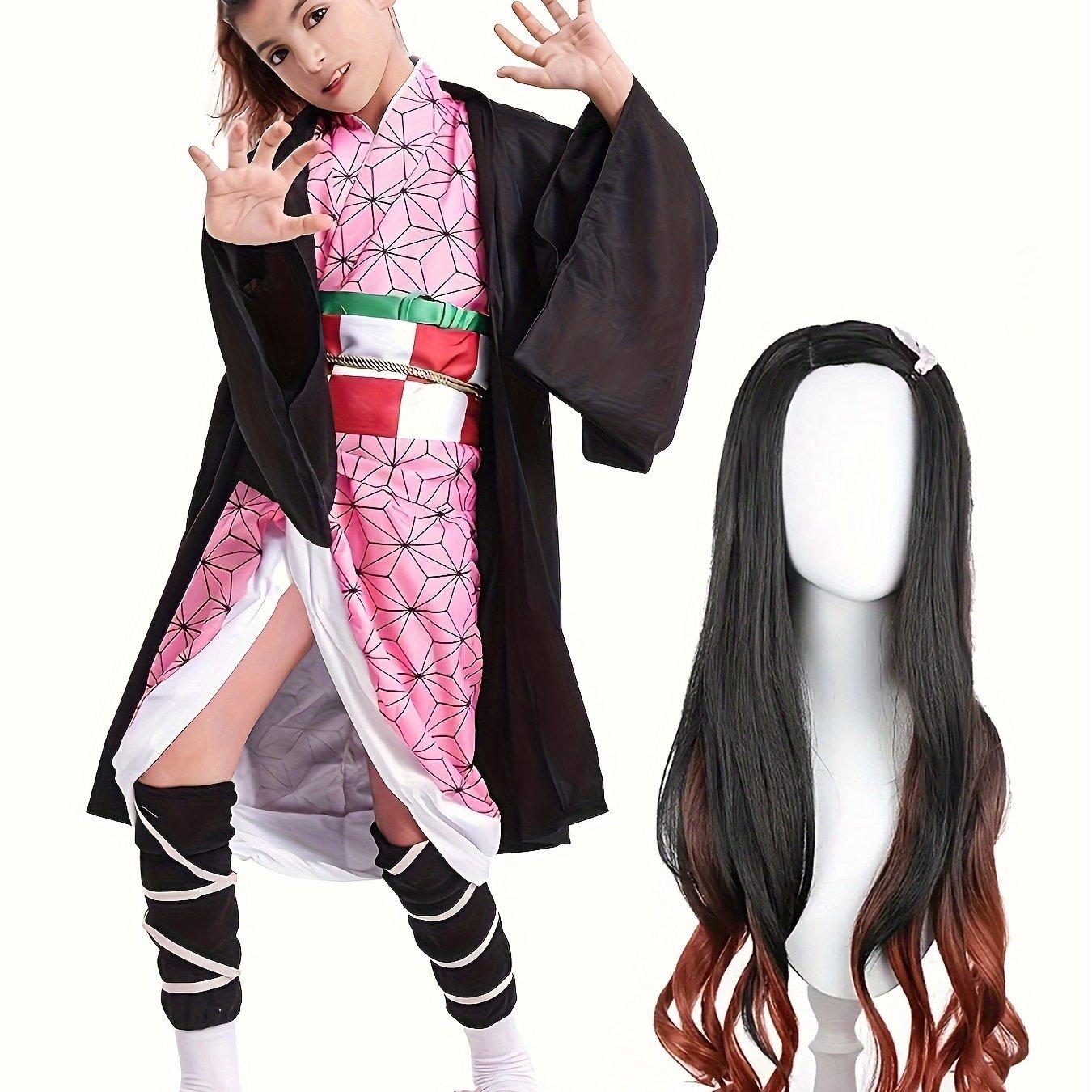 

Японский комплект костюмов для косплея с животными для девочек, комплект платье + парик, детская одежда, подарок на Хэллоуин 13-14Y