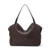 New Winter Large Capacity One-shoulder Leather Bag European and American Style Soft Pitot Bag Simple Casual Women