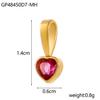 CARLIDANA Valentine's Day Gift Jewelry Shining Zircon Heart Love Charms 18K Gold Plated Titanium Steel Pendant For DIY Jewelry