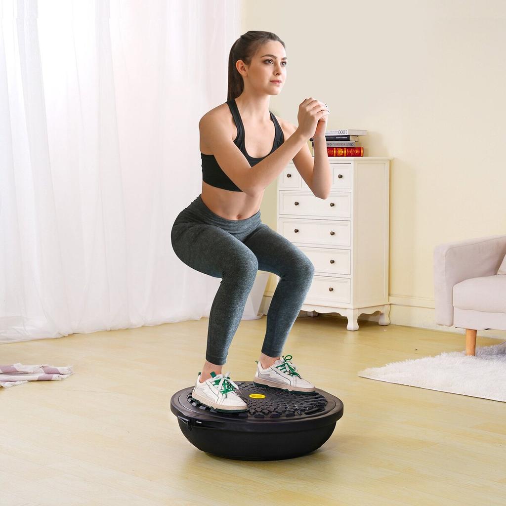 26" Half Exercise Ball Trainer Yoga Balance Stability Ball Resistance Band