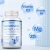 Magnesium Glycine Capsules, Containing Zinc, Vitamin D3, and B6 Extracts, Help Relieve Leg Cramps and Relax Muscles.