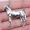 Fashion Vintage 2 Colors 41x41mm Steed Horse Pendant Necklace For Women Men Long Chain Necklace Jewelry Accessories