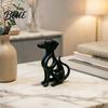 Lop Ear Dog Figurine Desktop Ornament Hollow Curved Surface Sitting Hound Figurine