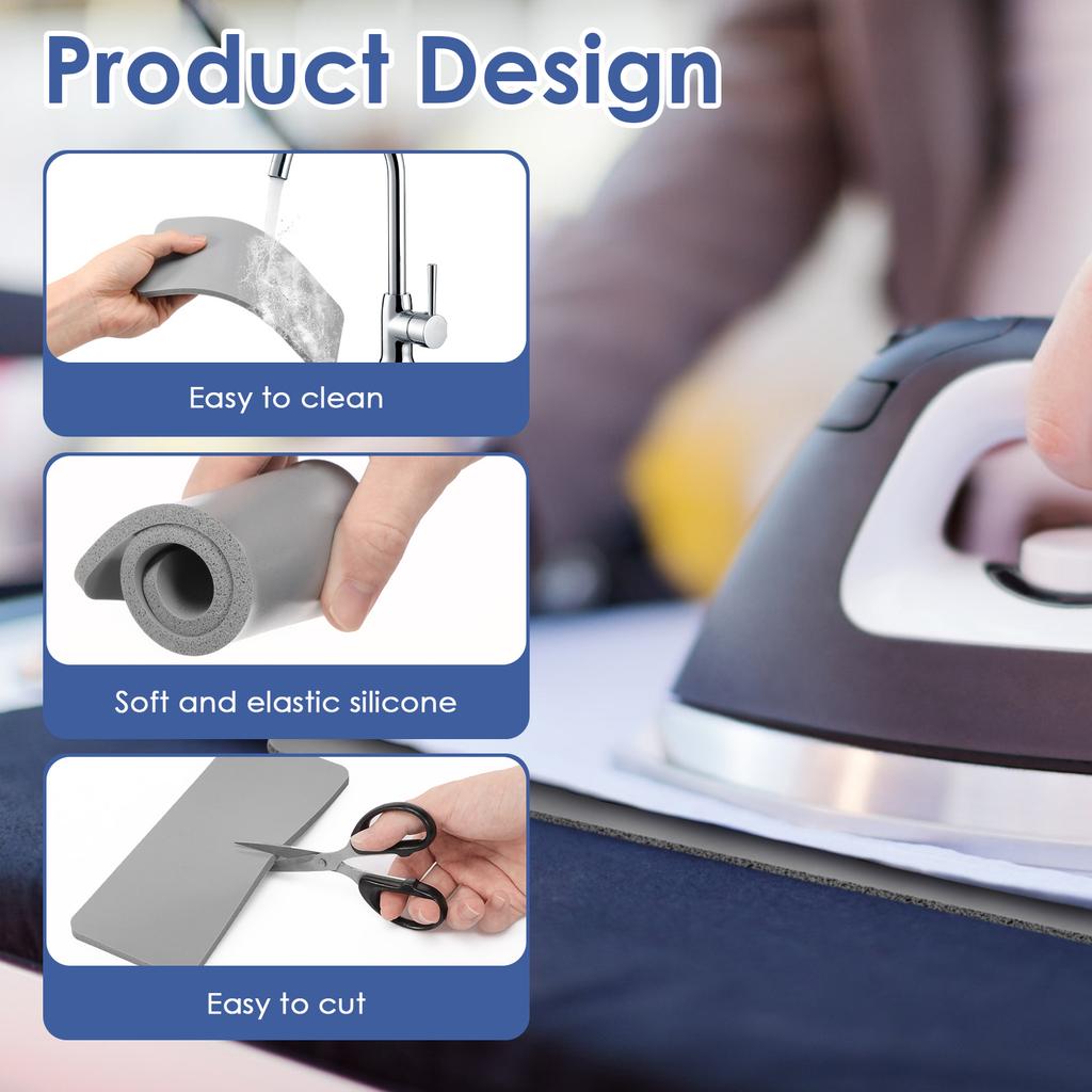 6Pcs Silicone Heat Press Mat 3 Thickness 1/8" 1/5" 1/4" Double Sided Use Heat Press Pad for DIY Heat Pressing Mat Rubber Pad