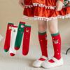 Children Long Socks Red Christmas Santa Claus Deer Kids Girls Princess New Year Autumn Winter Warm Leg Protection Socks