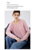 Lekasha Women's Cashmere V-Neck Cable Knit Pullover for Autumn/Winter