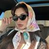 New Satin Square Silk Scarf Printed Floral Neck Hair Tie Beach Shawl Wraps Women