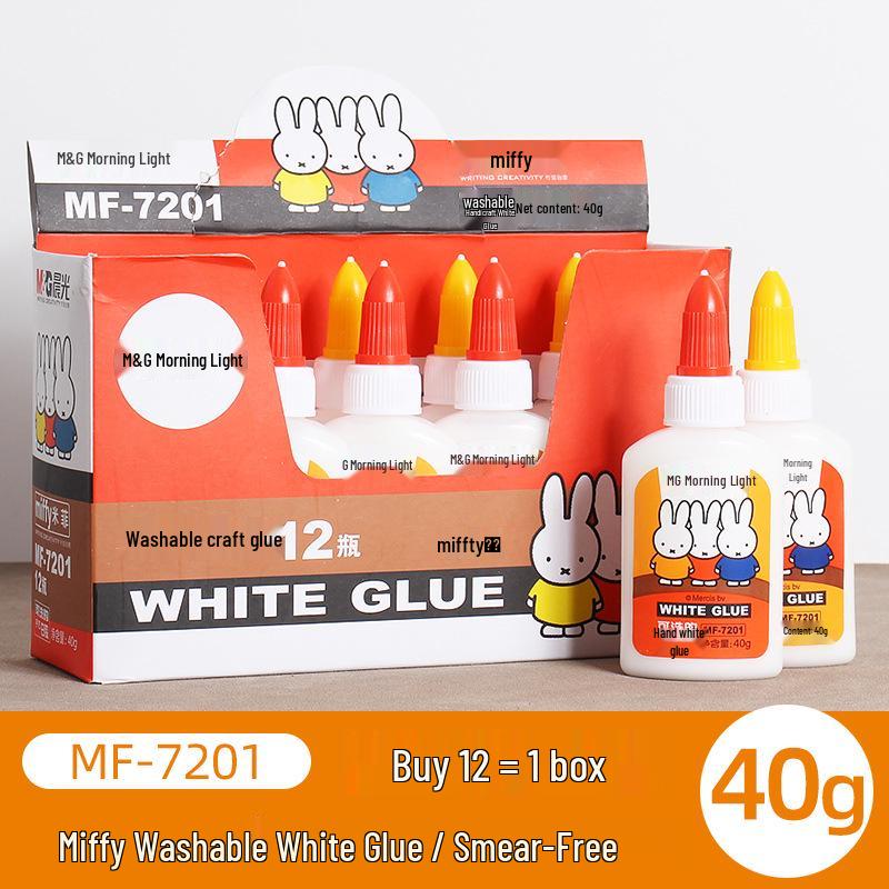 

Morning MG High Viscosity White Glue - Water Washable, Handmade, Ideal for Art Projects, Students, and Kindergarteners (White Latex MF72).