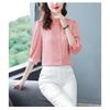 New Women's White Shirt Spring Autumn 3/4 Sleeve Striped Top Summer Loose Reducing Age Puff Sleeve Bottoming Blouse S-4XL