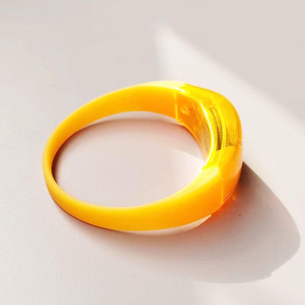 

Активируемые звуком светодиодные браслеты-игрушки Силиконовый браслет Мигающие браслеты Светящиеся браслеты Концерт оранжевый