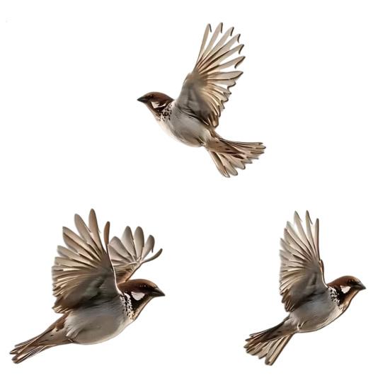 

3 Pcs Rustic Bird Wall Art Farmhouse Wooden Flying Birds Wall Hanging Decor for Living Room Bedroom Kitchen Office Home Decor Sets