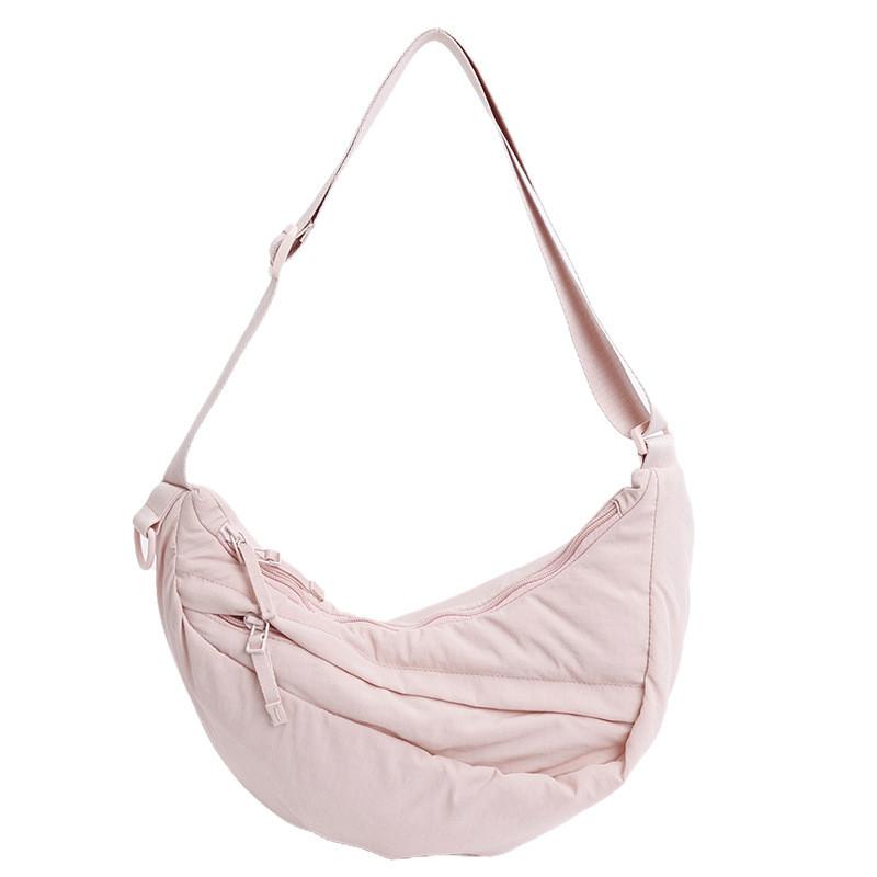 Sac à Bandoulière en Nylon Style Urbain Avec Fermeture Éclair Pour un Usage Quotidien Décontracté
