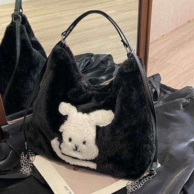 Large Capacity Backpack Autumn and Winter New Cute Cartoon Tote Bag for Women Ins Students Versatile Shoulder Bag