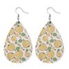 Fashion Leather Earrings Lightweight Faux Leather Leaf Earrings Teardrop Dangle Handmade For Women Girls Jewelry Wholesale