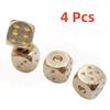 2/3/4/5/6Pcs 15Mm Metal Dice Solid Brass Gold High-Quality 6-Sided Game Dice Hand Polished Stress Relieving Family Gathering Toy