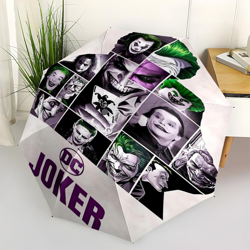 1PC Joker DC Automatic Open/Close, 8-Rib Durable Frame Compact Travel Umbrella for Men & Women S1222034