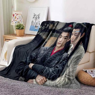 Drama The Untamed Xiao Zhan Wang Yi Bo Soft Throw Blanket Throw Blanket Soft Cartoon Printed Bedspread Bedspread Sofa Gift