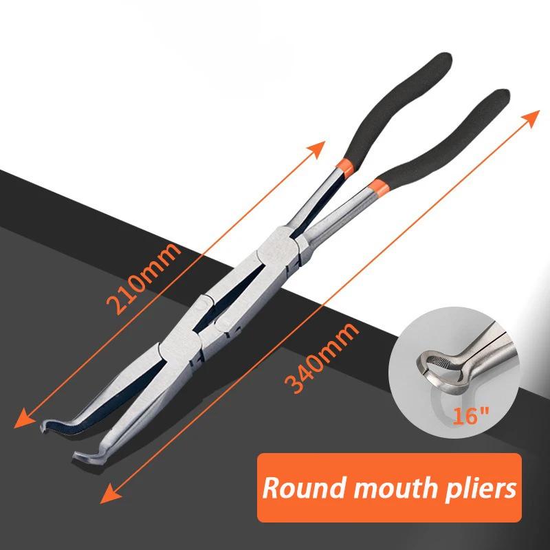 

13 Inches Long Nose Pliers Needle nose Double Joint Flat Nose Pliers Round Automotive Repair Tools Multifunctional Hand Tool 13 Inches