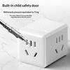 Portable Cube Power Socket With Usb Charging Ports Multiple Ac Outlets For Home Office Travel Business Trips