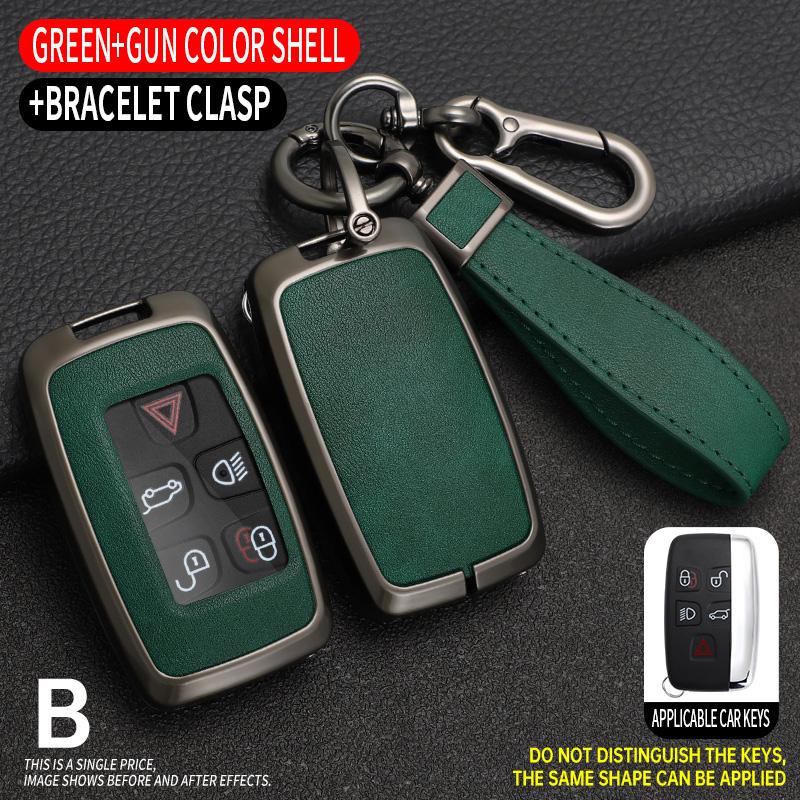 Car Key Case Cover Fob Skin Holder For Jaguar XE E-Pace XJ XF C-X16 V12 XJL F-TYPE Guitar Land Rover Range Rover Sport Evoque