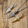 Heren Ketting, Pijlpunten Kunai Hanger, Roestvrij Staal Primitieve Stammen Speer Kettingen, Mannen Kunai Etnische Viking Ketting