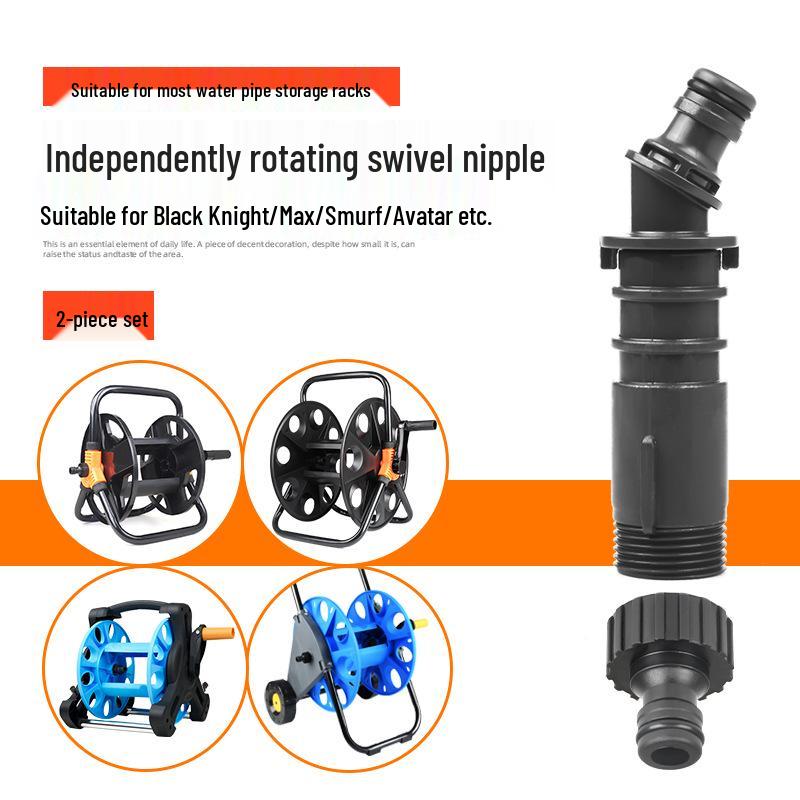 30m Water Hose Reel Cart & Garden Water Gun with 4-Point Storage Rack