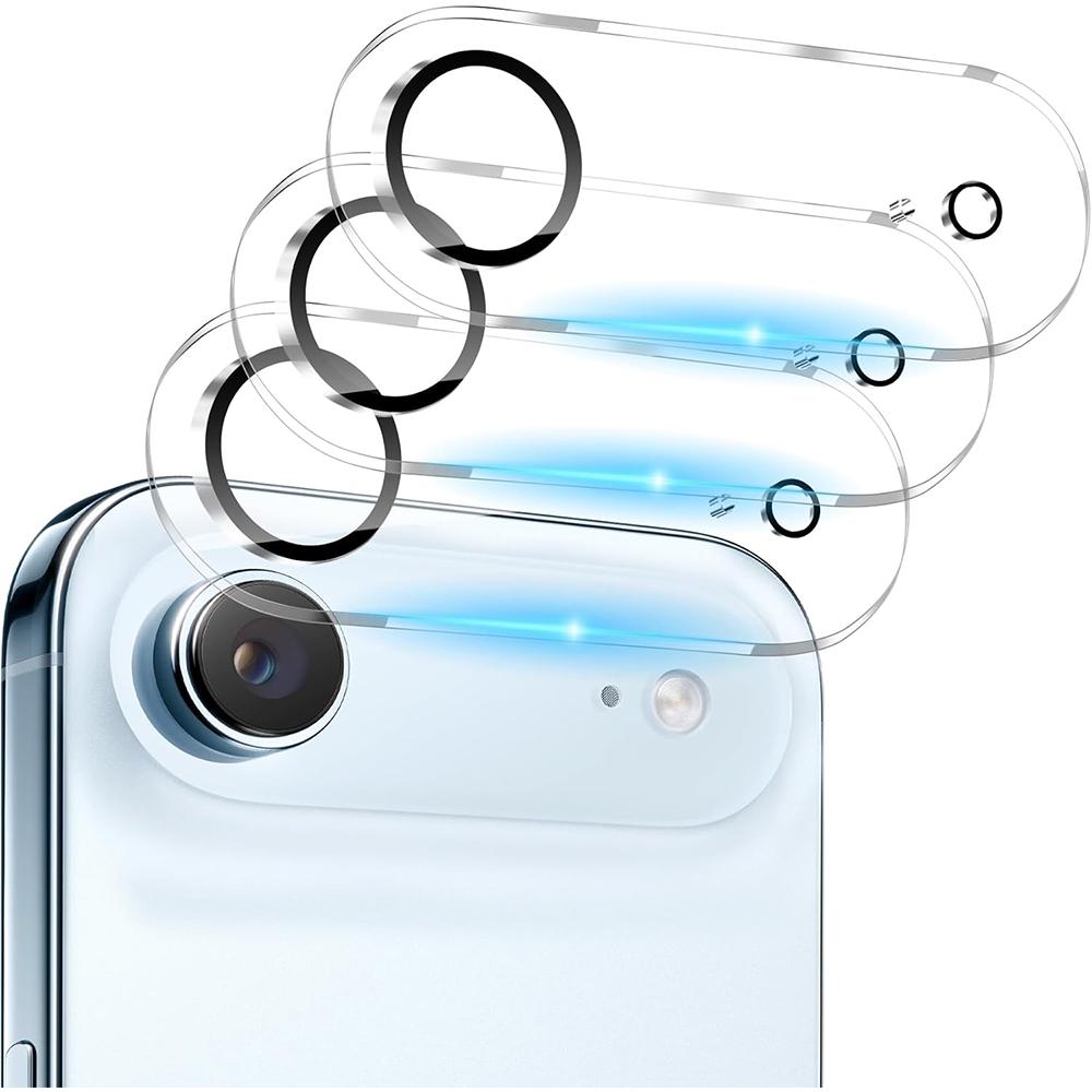 3Pcs Camera Lens Screen Protector Cover for Iphone 17 Air 16 Pro Max 15 Plus 14 13 12 Mini 11 16E Tempered Glass Protection Film Phone Accessories