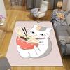 Noodle-Eating Kitten Rug Floor Mat for Living Room or Bedroom Soft and Comfortable Carpet a Gift for Birthday and Holiday.MFF0918273