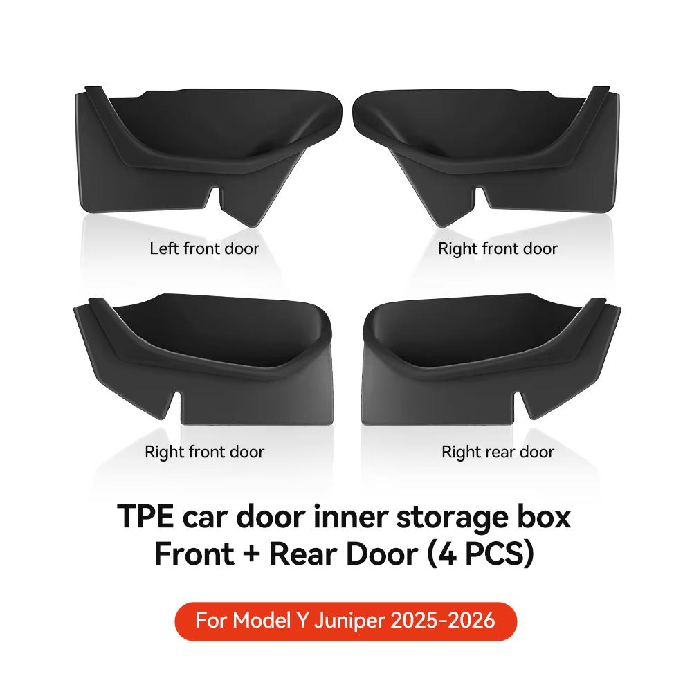 YZ For Tesla Model 3/Y/YL Juniper Highland Door Side Storage Box Full-Cover Front and Rear Interior Storage Box Accessories