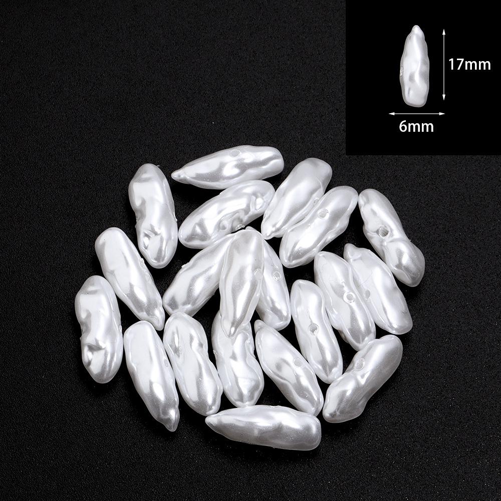 

АБС Неправильный треугольник Белые бусины из искусственного жемчуга - Полуфабрикат, Прямое отверстие, Рассыпные бусины See Details for Specific Size