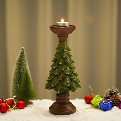 Christmas Tree Candle Holder Candlestick Household Decorations Festive Atmosphere Desktop Decoration Xmas Candle Holder
