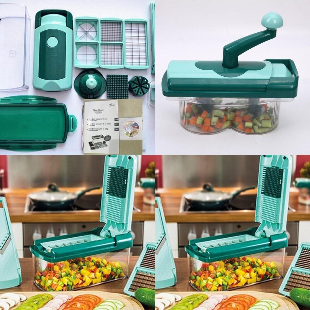 Versatile Multi-function Easy Food Chopper Vegetable Cutter Slicer Featuring Safe Hand Protection And Compact Design For Efficient Cooking