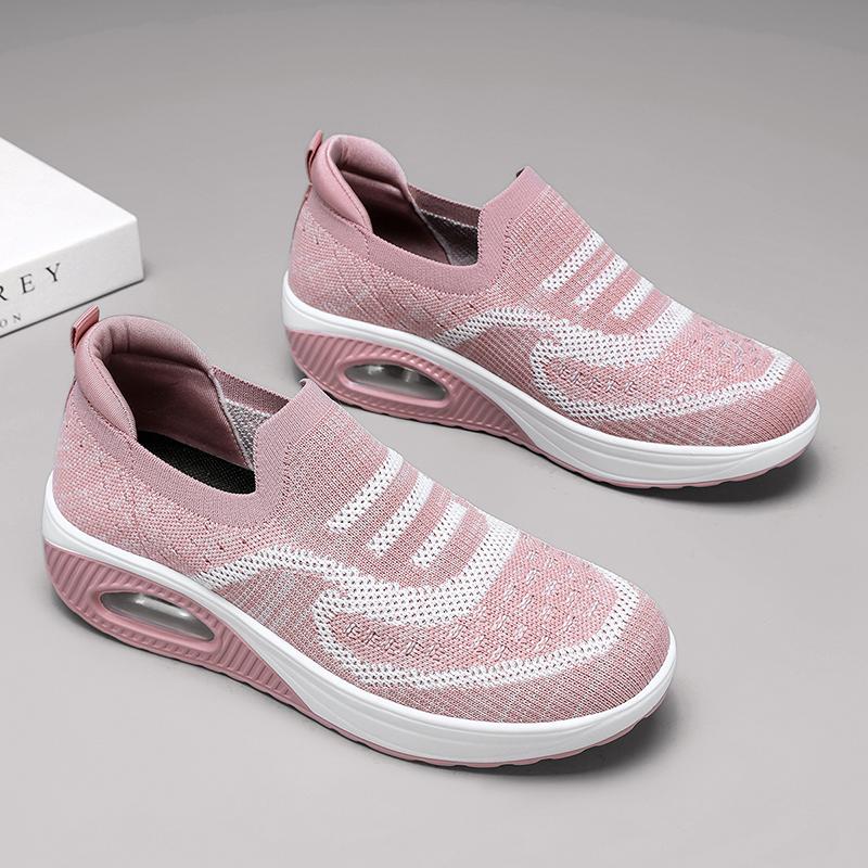 Women Slip on Walking Shoes Women Black Pink Blue Grey Sneakers Elevator Platform Socks Shoes Women's Orthopedic Casual Shoes Plus Size 42 43
