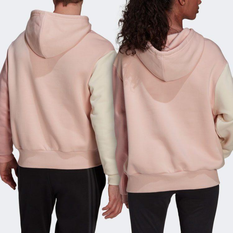 adidas Sweatshirts Unisex Steam White Pink Hooded Moderate Regular HU0413