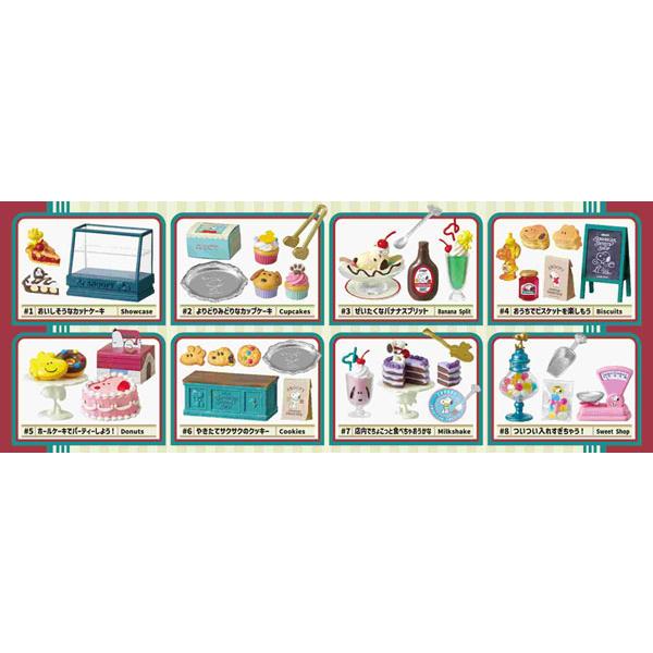 Peanuts SNOOPY American Sweets Shop 8pc Box Set Re-Ment