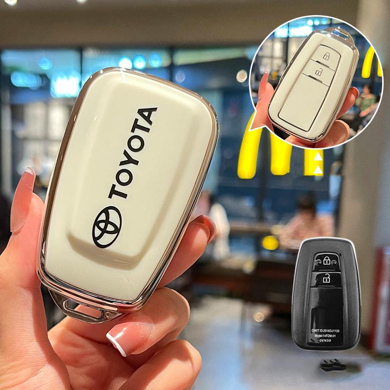 TPU Car Key Case Cover All-inclusive Shell For Toyota Corolla Hybrid 2021 Rav4 Land Cruiser Prado Camry Highlander Prius C-HR