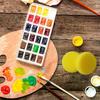 10/12pcs Round Synthetic Watercolor Artist Sponges For Children's Painting Crafts Yellow Round Pottery Cake Sponge