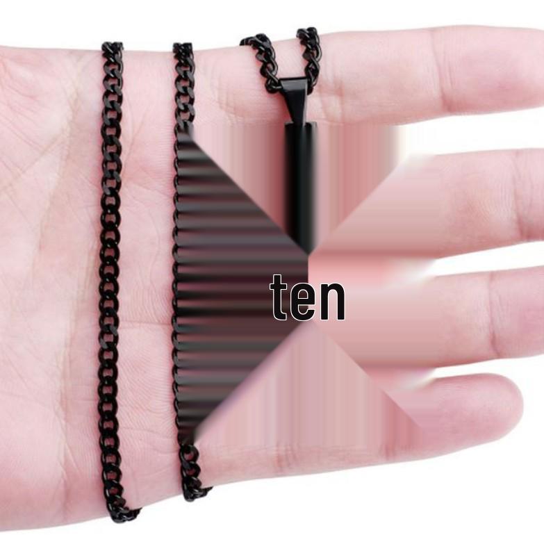 European  American Titanium Steel Cross Necklace Sweater Chain