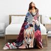 Fairy Tail  Warm Soft Blanket Japanese Anime Travel Plush Throw Blanket Aesthetic Couch Chair Flannel Bedspread Sofa Bed Cover