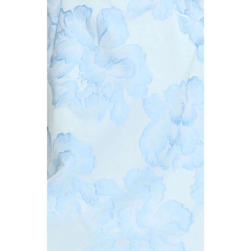 Damen trägerloses Minikleid mit Blumenmuster, A-Linie, lässig, für den Alltag
