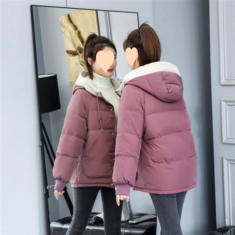 

Зимнее теплое пальто с капюшоном женское свободное пуховое пальто женское белое повседневное приталенное ветрозащитное парка верхняя одежда XXS