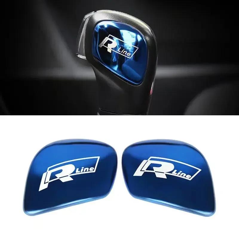 lmn1 Volkswagen Shift Lever Emblem Car Gear Stick Stickers For VW Golf Polo GTI Scirocco ID.3 Passat Tiguan CC Jetta Touareg Touran