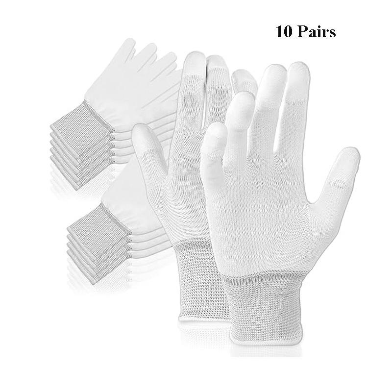 Auto-Vinylfolien-Handschuhe Nylon PU-beschichtete Fingerspitzen Antistatische Handschuhe Staubfreie Fensterfolier-Arbeitshandschuhe Folien-Installationswerkzeuge
