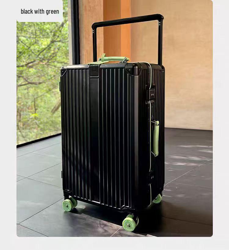Silent Universal Skate Wheel Suitcase - 20" Boarding Password Box & 24" Trolley Case for Women