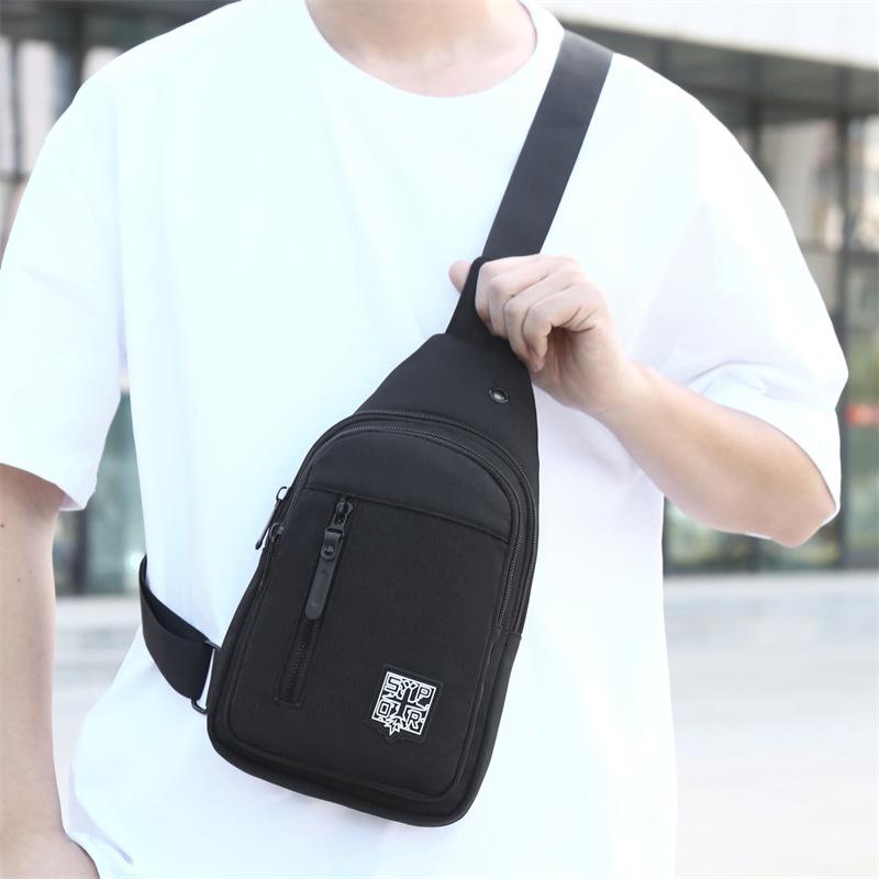 New men's breast bag sports and leisure chest bag Oxford cloth waterproof and wear-resistant trend high-end shoulder small backpack