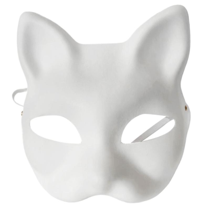 

White Crafts Masks Cosplays Blank Masks Carnivals Masks Paper Mache Art Masks