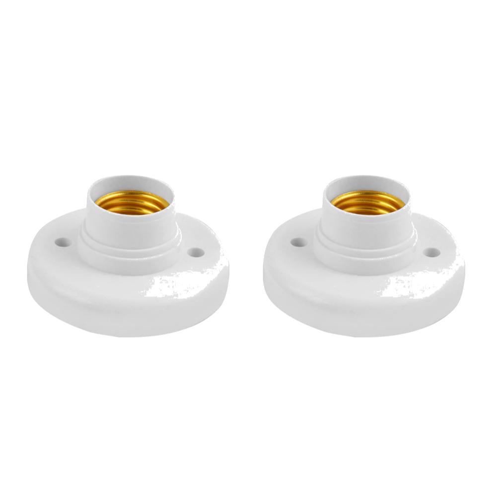 1-20PCS E27 Screw Cap Socket White Ceiling Light Lamp Bulb Fixing Base Stand 220V E27 Light Bulb Holder Spiral LED Bulb Base