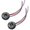 ZIMISI 2PCS 1157 Bulb Socket, Plastic Waterproof Turn Signal/Brake/Tail Light Socket Harness, LED Bulb Socket Plug, Base Plug Connector Car