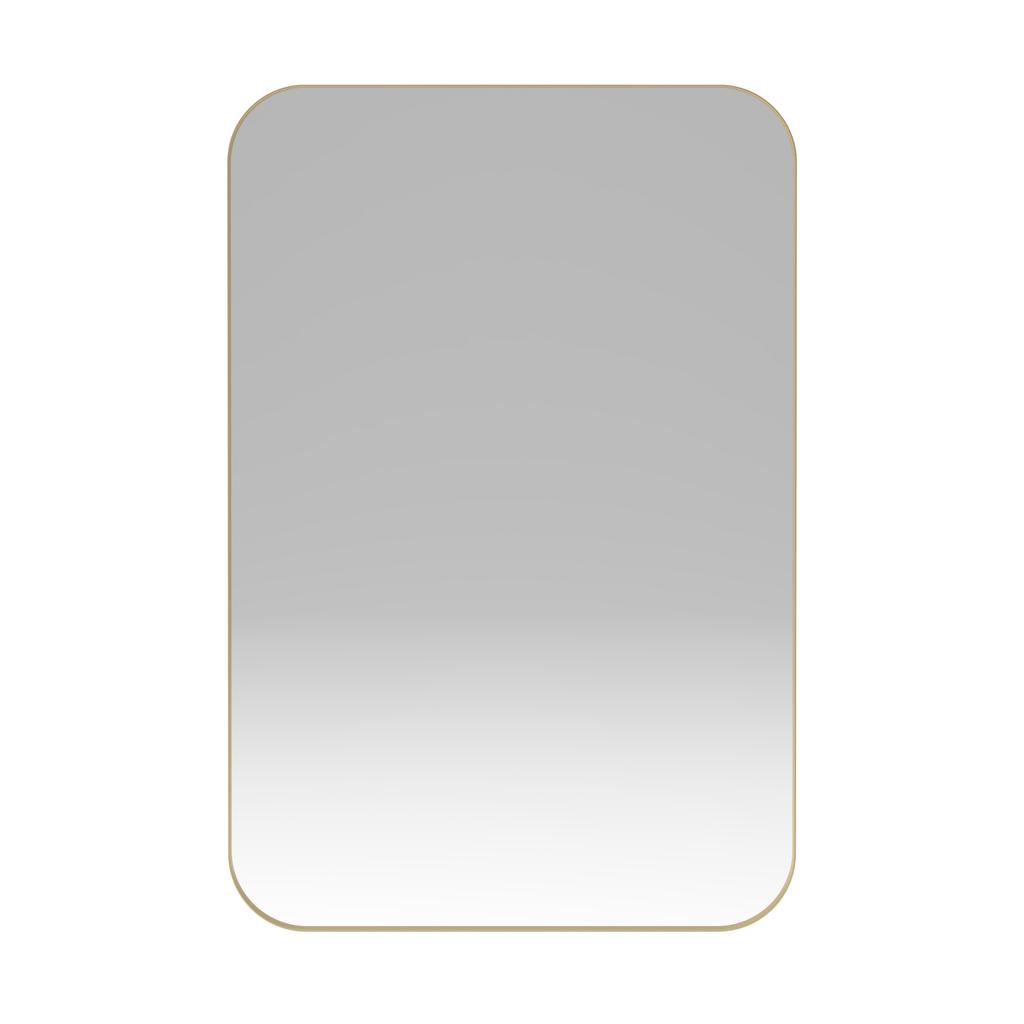 Stylish Rectangle Mirror Cabinet, Recessed Medicine Cabinet, Metal Framed, Adjustable Shelves, Storage for Bathroom, Living Room and Bedroom, Gold